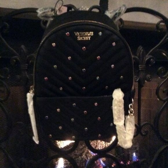Victoria’s Secret Black City Gem Studded Backpack NWT main image 8